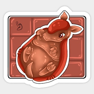 Chocolate Armadillo Sticker